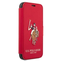 US Polo USFLBKP12LPUGFLRE iPhone 12 Pro Max 6,7" sarkana grāmata Polo Embroidery kolekcija