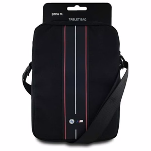 BMW Nylon Red Stripe soma planšetdatoram līdz 8 collām, melna