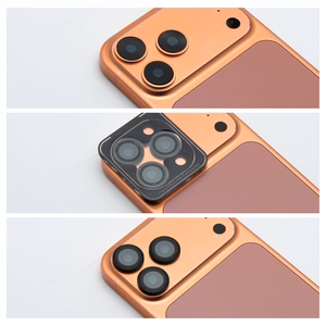 Tempered Glass Camera Lens Protector for iPhone 15 / 15 PLUS Blue Star Easy Install black