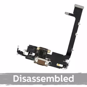 Uzlādes ports saderīgs ar iPhone 11 Pro Max ar Flex / Su IC / matēts zeltains / (100% oriģināls / Lietots)