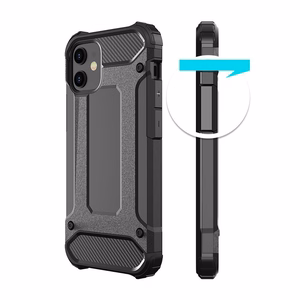 Hibrīda bruņu viedtālruņa apvalks izturīgs aizsargapvalks iPhone 12 Pro Max melns