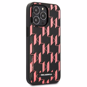 Karl Lagerfeld monogrammas plāksne iPhone 13 Pro / 13 6.1" apvalks - rozā