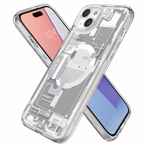 Spigen Ultra Hybrid Mag apvalks ar MagSafe iPhone 15 Plus - balts (Zero One raksts)