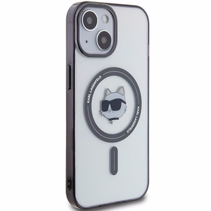 Karl Lagerfeld KLHMP15MHCHNOTK iPhone 15 Plus 6.7" caurspīdīgs cietais apvalks IML Choupette's Head MagSafe
