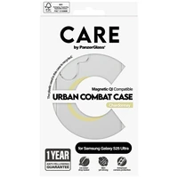 CARE by PanzerGlass Flagship Urban Combat Chardonnay QI viedtālruņa apvalks Samsung Galaxy S25 Ultra - caurspīdīgs