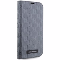 Karl Lagerfeld KLBKP14XSAKLHPG iPhone 14 Pro Max 6.7" Viedtālruņa apvalks sudraba sudraba Saffiano Monogrāms