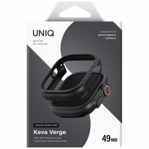 Uniq Keva Verge Maciņš for Apple Watch 49mm - melns