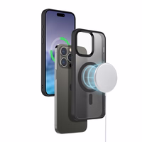 Crong Hybrid Frost MAG Cover - iPhone 15 Pro MagSafe maciņš (melns)