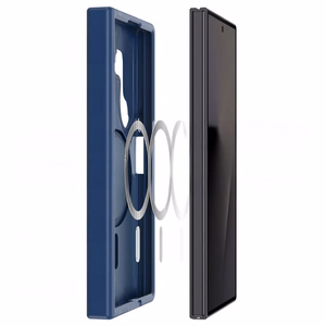 DUX DUCIS YIND maciņš ar MagSafe saderību, paredzēts SAMSUNG Z Fold 8, tumši zils