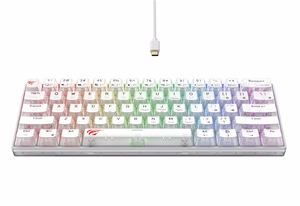 Havit KB903L - spēļu tastatūra (caurspīdīga balta)