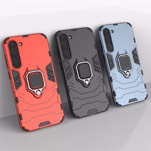 Ring Armor viedtālruņa apvalks Samsung Galaxy S23+ bruņots pārsegs magnētiskais turētājs gredzens melns