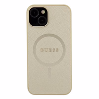 Guess GUHMP15MPSAHMCB iPhone 15 Plus 6.7" zelta/zelta cietais apvalks Saffiano MagSafe