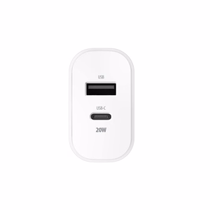 Forever TC-01-20AC PD QC lādētājs 1x USB-C 1x USB 20W balts