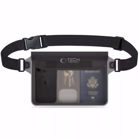 TECH-PROTECT UNIVERSĀLS Ūdensizturīgs maciņš PELĒKS/CAURSPĪDĪGS