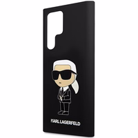 Karl Lagerfeld Silikona Ikonik viedtālruņa apvalks Samsung Galaxy S24 Ultra - melns