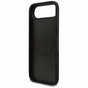 Guess Saffiano Classic Logo Magnētiskais viedtālruņa apvalks iPhone Air - melns