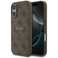 GUESS viedtālruņa apvalks IPHONE 17, saderīgs ar MagSafe GUHMP17SG4GFRW (PU 4G Ring Classic Logo) brūns