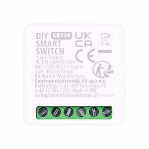 GreenBlue GB739 – zemapmetuma Wi-Fi viedais releja modulis, 16 A