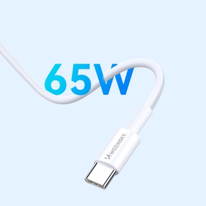 Wozinsky GaN 65W Зарядное устройство USB-A 2xUSB-C с Кабелем USB-C 65W - белый