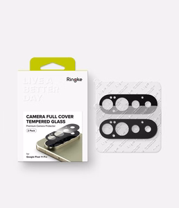 Ringke Tempered Glass kameras objektīvu aizsargs modelim Google Pixel 11 Pro, 2 gab. – melns