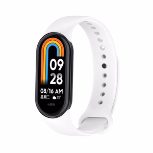 SILIKONA SIKSNIŅA MI BAND 8/M8 (2). BALTA