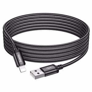 Kabelis USB-A uz Lightning Hoco 2,4A 3 m X91 melns