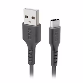 SBS TECABLETC220K USB-A - USB-C kabelis 2 m - melns