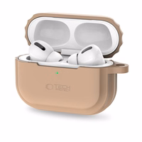 Tech-Protect silikona siksniņas apvalks Apple AirPods Pro 1 / 2 - gaiši brūns