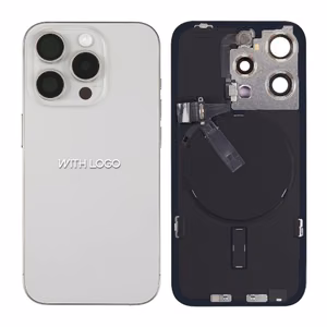 Aizmugures vāks iPhone 15 Pro Max / White Titanium / (visas daļas) / OEM