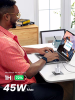 Lādētājs Ugreen CD294 45W GaN 2xUSB-C balts