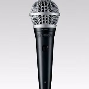 Shure PGA48-XLR melns metāliskas skatuves mikrofons