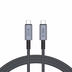 Tech-Protect UltraBoost Max USB-C 4.0 / USB-C 4.0 PD 240W 8K 40Gbps 2m kabelis - pelēks