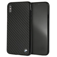 BMW Siganture Carbon viedtālruņa apvalks iPhone Xs Max - melns