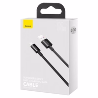 Baseus Superior USB - USB Type-C kabelis ar ātru uzlādi 66 W (11 V / 6 A) Huawei SuperCharge SCP 1 m melns