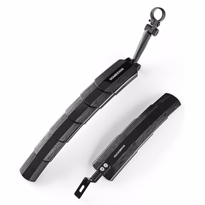 Rockbros FK-810 saliekamu teleskopisku velosipēda dubļusargu komplekts – melns
