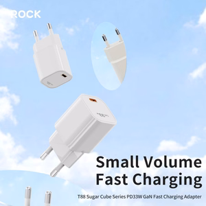 Rock Сетевое зарядное устройство T88 Sugar Cube Series GaN - Type C - QC 3.0 PD 33W 3A белый