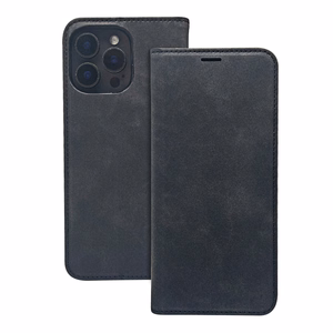Smart Suede viedtālruņa apvalks Samsung Galaxy A15 4G / A15 5G melns
