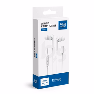 Wire earbuds USB C (DAC) Blue Star M15C 1,2 m white