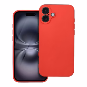 Mīksts viedtālruņa apvalks IPHONE 16 Plus - sarkans