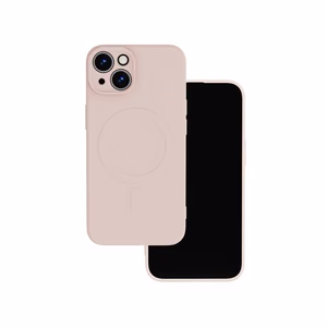 Simple Color Magnētiskais viedtālruņa apvalks iPhone 15 6,1" rozā