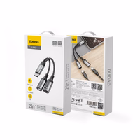 Dudao L13C+ 2in1 USB-C adapteris - pelēks