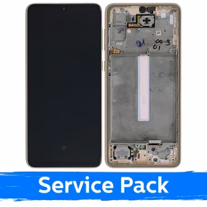 LCD displejs saderīgs ar Samsung A336 A33 5G ar rāmi / Peach / (Service Pack)