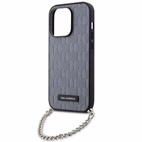Karl Lagerfeld KLHCP14LSACKLHPG iPhone 14 Pro 6.1" sudraba/sudraba hardcase Saffiano Monogram Chain