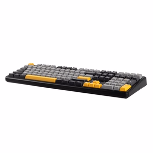 F108 Gray+Orange+Deep Gray Gasket tastatūra ar Volcano RGB slēdžiem – AULA