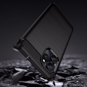 Carbon Case viedtālruņa apvalks Realme 10 5G / Realme 9i 5G elastīgs silikona oglekļa pārklājums melns