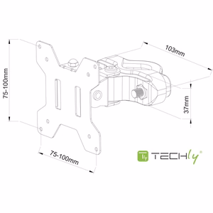 Techly ICALCD100BK melns Desk