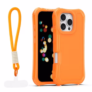 Safepop maciņš ar siksniņu priekš iPhone 16 Pro 6,3" oranžs