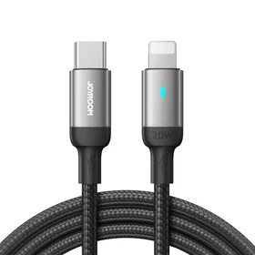 Joyroom Extraordinary Series A10 Lightning / USB-C PD 20W kabelis 1.2 m - melns