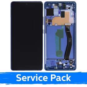 LCD Displejs Saderīgs ar Samsung G770 S10 Lite Ar Frame / Prism Zils / (Service Pack)