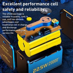 Portatīvais lādētājs WK Design WP-337 melns 20000mAh (PD 20W / QC3.0 22.5W)